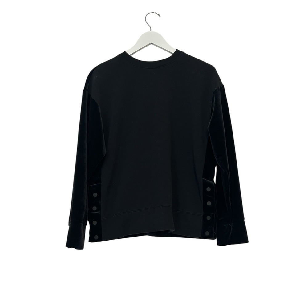 Athleta Black Retroplush Velvet Crewneck Sweatshirt, Small